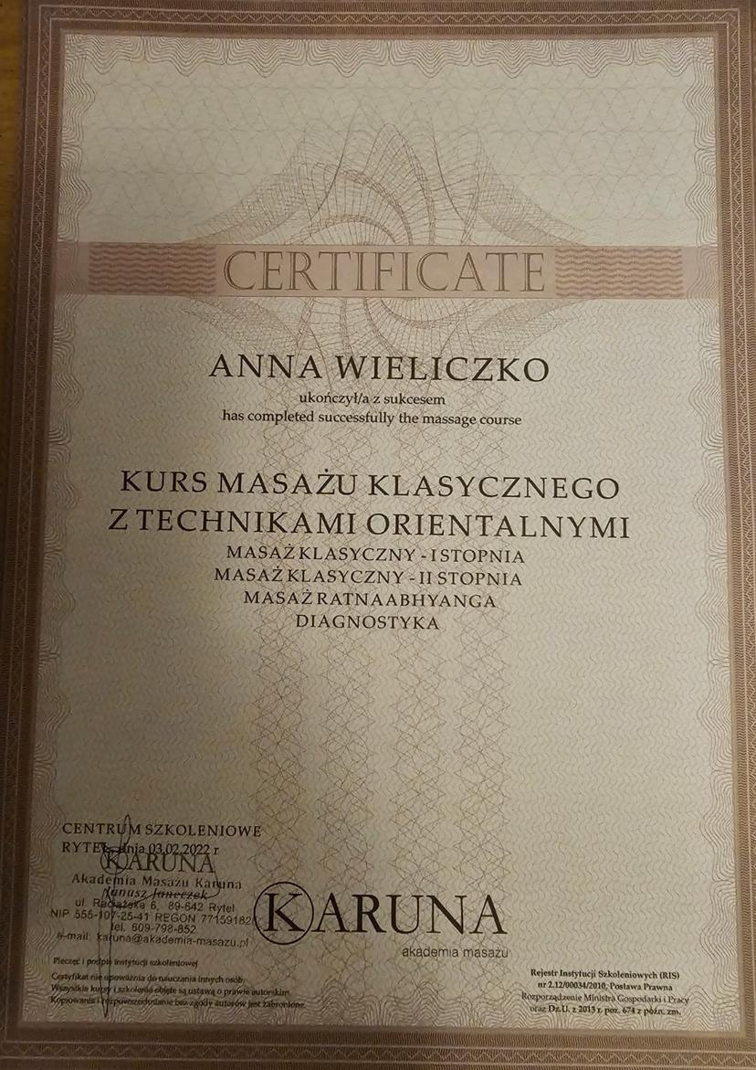 Masaż klasyczny z technikami orientalnymi